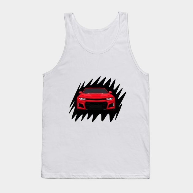 Red Camaro Tank Top by dipurnomo